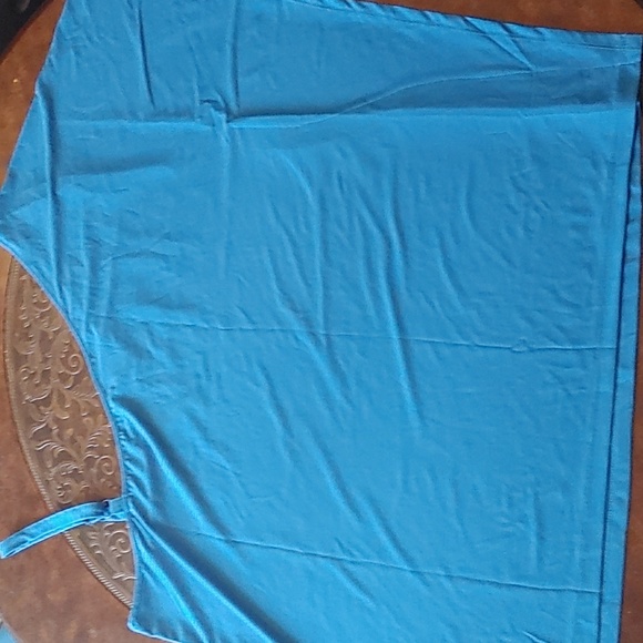 3/$30 Blue Off the Shoulder Top Sz 2X - Picture 4 of 5